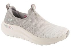 Buty sportowe damskie, Arch Fit 2.0. Szare buty sportowe na co dzień damskie Skechers, bez wzorów, z materiału, trekkingowe. Za 299.99 zł.