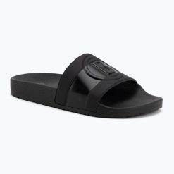 Klapki damskie BOGNER Belize 7 E. Czarne klapki damskie Bogner, bez wzorów, z materiału, bez obcasa. Za 289.99 zł.