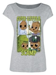 Nastrovje Potsdam Koszulka "GOTG Cute Little Scamp" w kolorze jasnoszarym rozmiar: L. Szare t-shirty damskie Nastrovje Potsdam, l, bez wzorów, bez kołnierzyka. Za 47.82 zł.