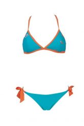 Strój kąpielowy damski dwuczęściowy kostium bikini na basen Arena Icons. Niebieskie bikini damskie Arena, bez wzorów. Za 41.99 zł.