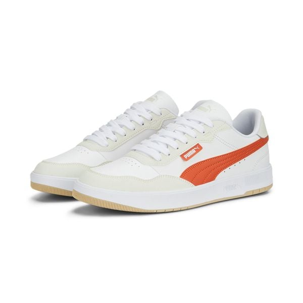 Buty Sportowe Męskie Puma Court Ultra Lite. Czerwone buty sportowe na co dzień męskie Puma, ze skóry, bez zapięcia, tenisowe. Za 285.00 zł.