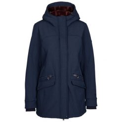 Trespass Anza - Damska kurtka softshellowa Navy Marl. Niebieskie kurtki damskie Trespass, s, bez wzorów, z futra, z kapturem. Za 339.69 zł.