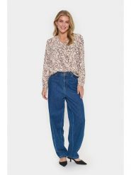 SAINT TROPEZ Bluzka w kolorze beżowym rozmiar: XL. Brązowe bluzki damskie Saint Tropez, xl, bez wzorów, z wiskozy, bez kołnierzyka, bez ramiączek. Za 94.38 zł.