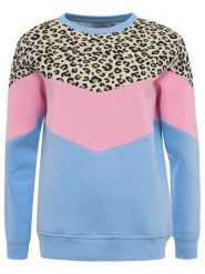 Zwillingsherz Bluza "Konny" w kolorze błękitno-jasnoróżowym rozmiar: L/XL. Niebieskie bluzy bez kaptura damskie Zwillingsherz, l, z bawełny. Za 131.74 zł.