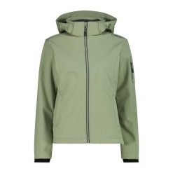 Kurtka Damska Softshell GREEN. Zielone kurtki softshell damskie CMP, s, bez wzorów, z elastanu, z kapturem. Za 329.99 zł.