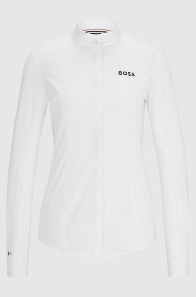 Damska koszulka polo do jazdy konnej z długim rękawem Boss Equestrian Emma. Topy sportowe damskie BOSS EQUESTRIAN, na lato, m, bez wzorów, z bawełny, bez ramiączek. Za 676.30 zł.