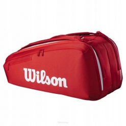 Torba tenisowa thermobag Wilson Super Tour x9. Czerwone torebki klasyczne damskie Wilson, bez wzorów, bez dodatków. Za 539.00 zł.