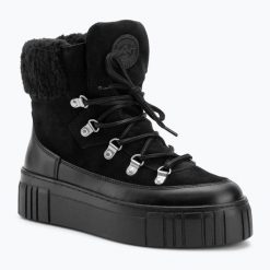 Buty damskie GANT Snowmont. Czarne trapery damskie Gant, bez obcasa. Za 569.99 zł.