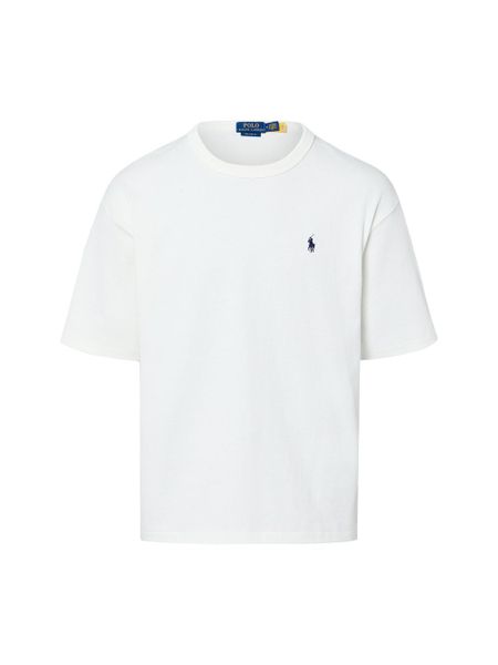 Polo Ralph Lauren T-shirt - luźny krój Mężczyźni Bawełna biały jednolity, XXL. Białe koszulki polo męskie Polo Ralph Lauren, m, bez wzorów, z bawełny, bez ramiączek. Za 549.95 zł.