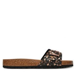 Klapki Tamaris. Czarne klapki damskie Tamaris, bez wzorów, bez obcasa. Za 169.99 zł.