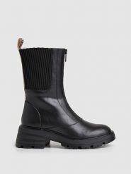 Pepe Jeans FOOTWEAR Sztyblety "Soda Mask" w kolorze czarnym rozmiar: 36. Czarne botki damskie Pepe Jeans FOOTWEAR, z jeansu, sportowe, bez obcasa, na obcasie, bez zapięcia. Za 249.76 zł.