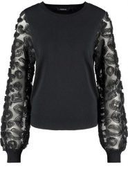 TAIFUN Sweter w kolorze czarnym rozmiar: 34. Czarne swetry klasyczne damskie Taifun, bez kołnierzyka. Za 118.01 zł.