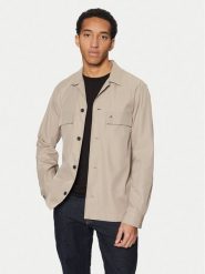 Calvin Klein Koszula K10K113815 Beżowy Regular Fit. Brązowe koszule męskie CALVIN KLEIN, l, bez wzorów, z bawełny, bez kołnierzyka, bez ramiączek. Za 279.99 zł.
