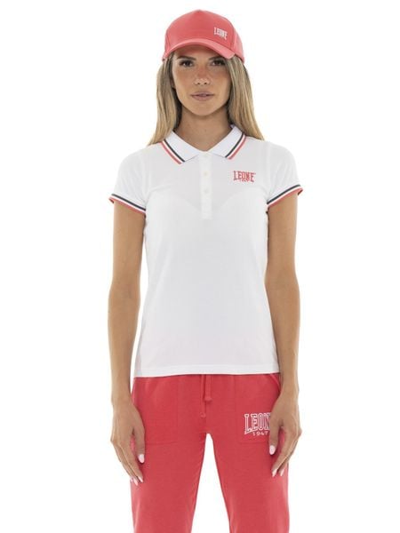 Koszulka polo na czas wolny na co dzień. Czarne bluzki sportowe damskie LEONE 1947 APPAREL, uniwersalny, bez wzorów, bez ramiączek. Za 164.19 zł.