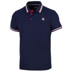 Koszulka sportowa męska Fila Piro. Niebieskie t-shirty sportowe męskie Fila, m, bez ramiączek. Za 329.99 zł.