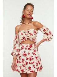 Trendyol 2-częściowy zestaw w kolorze białym rozmiar: 34. Białe spódniczki damskie Trendyol, bez wzorów, z wiskozy, mini, rozkloszowane. Za 95.99 zł.