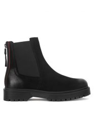 Lasocki Sztyblety WI23-STYX-06 Czarny. Czarne botki damskie Lasocki, z nubiku, bez obcasa, na płaskiej podeszwie, bez zapięcia. Za 249.99 zł.
