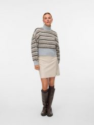 Vero Moda Sweter w kolorze szarym rozmiar: XL. Szare golfy damskie Vero Moda, xl, z wełny, bez kołnierzyka. Za 91.56 zł.