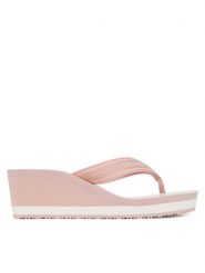 Tommy Hilfiger Japonki Th Stripes Wedge Beach Sandal FW0FW08521 Różowy. Czerwone klapki damskie Tommy Hilfiger, bez wzorów, z materiału, bez obcasa. Za 199.99 zł.