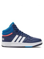 Adidas Sneakersy Hoops Mid 3.0 K GW0400 Granatowy. Niebieskie buty sportowe chłopięce Adidas, bez wzorów, ze skóry, bez zapięcia. Za 159.99 zł.