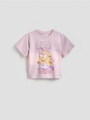 T-shirt Minionki - wielobarwny. Koszulki dziewczęce Reserved, m, bez wzorów, z bawełny, bez ramiączek. Za 39.99 zł.