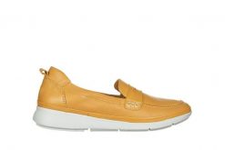 Mokasyny Bayla-161 161 711 Yellow 161359, Żółty, Skóra naturalna - 36. Żółte mokasyny damskie Bayla, z materiału. W wyprzedaży za 134.10 zł.