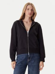 Calvin Klein Bluza LV044C211G Czarny Relaxed Fit. Czarne bluzy bez kaptura damskie CALVIN KLEIN, s, z bawełny. Za 289.99 zł.