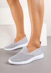 Szare Tenisówki z Elastyczną Cholewką Arnta. Szare trampki i tenisówki damskie Born2be, bez wzorów, z jeansu. Za 64.99 zł.