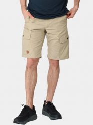 Szorty Męskie Fjallraven Ruaha M. Brązowe szorty męskie Fjällräven, z bawełny, bez kołnierzyka. Za 619.00 zł.