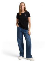 Tom Tailor Koszulka w kolorze czarnym rozmiar: L. Czarne t-shirty damskie Tom Tailor, l, bez wzorów, z bawełny, bez kołnierzyka. Za 41.59 zł.