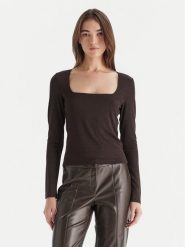 Vero Moda Bluzka Kanva 10336088 Brązowy Regular Fit. Brązowe bluzki damskie Vero Moda, s, bez wzorów, z syntetyku, bez ramiączek. Za 99.99 zł.