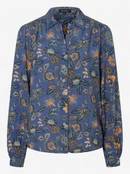 More & More Bluzka w kolorze niebieskim rozmiar: 42. Niebieskie bluzki damskie MORE & MORE, s, bez wzorów, z wiskozy, klasyczne, bez kołnierzyka, bez ramiączek. Za 87.81 zł.