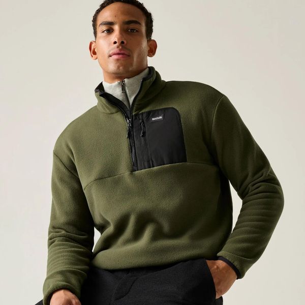 Męska bluza polarowa Frankie Half Zip. Czarne bluzy bez kaptura męskie Regatta, m, z polaru. Za 176.00 zł.