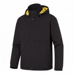 Kurtka sportowa męska Puma CLASSICS WOVEN JACKET. Czarne kurtki treningowe męskie Puma, m, bez wzorów. W wyprzedaży za 209.00 zł.