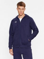 Under Armour Bluza Ua Rival Fleece Fz Hoodie 1379767 Granatowy Loose Fit. Niebieskie bluzy bez kaptura męskie Under Armour, l, z bawełny. Za 153.82 zł.