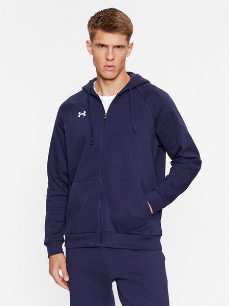 Under Armour Bluza Ua Rival Fleece Fz Hoodie 1379767 Granatowy Loose Fit. Niebieskie bluzy bez kaptura męskie Under Armour, l, z bawełny. Za 153.82 zł.