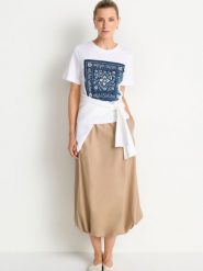 Rich & Royal Koszulka Kobiety Bawełna (100%) biały|niebieski, L. Białe t-shirty damskie Rich & Royal, l, z aplikacjami, z bawełny, bez kołnierzyka. Za 169.95 zł.
