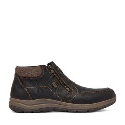 Botki Rieker. Brązowe buty zimowe męskie Rieker, bez zapięcia. Za 449.99 zł.