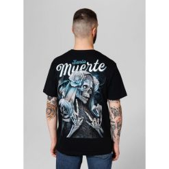 Koszulka bawełniana sportowy t-shirt dla dorosłych Santa Muerte 24. Czarne t-shirty męskie PITBULL, m, bez wzorów, z bawełny, bez kołnierzyka. Za 119.00 zł.
