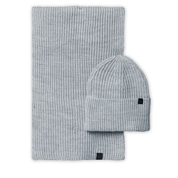 Zestaw szalik i czapka Calvin Klein Jeans. Szare czapki zimowe damskie Calvin Klein Jeans, z jeansu. Za 249.99 zł.