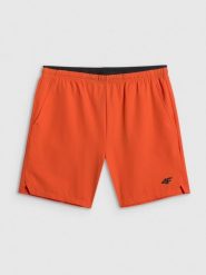 4F Spodenki treningowe szybkoschnące męskie - pomarańczowe XXL. Brązowe szorty sportowe męskie 4f, m, ze skóry. Za 149.99 zł.