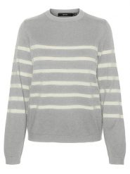 Vero Moda Sweter w kolorze szaro-białym rozmiar: XL. Białe swetry klasyczne damskie Vero Moda, xl, bez kołnierzyka. Za 70.08 zł.