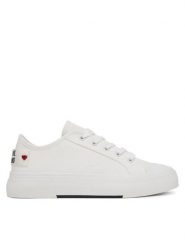 LOVE MOSCHINO Trampki JA15012G0MJP0100 Biały. Białe trampki i tenisówki damskie Love Moschino, bez wzorów, z materiału. Za 519.99 zł.