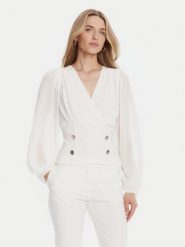 Rinascimento Bluzka CFC0126180003 Biały Regular Fit. Białe bluzki damskie RINASCIMENTO, xl, bez wzorów, z syntetyku, bez ramiączek. Za 379.99 zł.