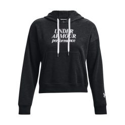 Bluza sportowa damska Under Armour Essential Script z kapturem. Czarne bluzy sportowe damskie Under Armour, m. Za 169.99 zł.