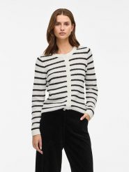 Vila Kardigan "Vidalo" w kolorze biało-czarnym rozmiar: M. Białe kardigany damskie Vila, m, bez wzorów, z bawełny. Za 110.04 zł.