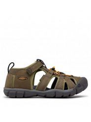 Keen Sandały Seacamp II Cnx 1025145 Zielony. Zielone sandały chłopięce Keen, z materiału, bez zapięcia. Za 249.99 zł.