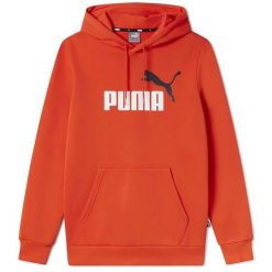 Bluza Puma Ess+ 2 Z Dużym Logo Bluza Fl Dorosłych. Czerwone bluzy bez kaptura męskie Puma, bez wzorów, sportowe, bez kołnierzyka, bez ramiączek. Za 179.75 zł.