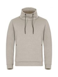 Clique Bluza Hobart z wysokim kołnierzem z tkaniny air-layer Stone. Brązowe bluzy bez kaptura męskie CLIQUE, l, z poliesteru. Za 193.17 zł.