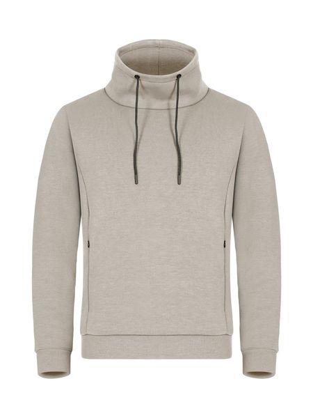 Clique Bluza Hobart z wysokim kołnierzem z tkaniny air-layer Stone. Brązowe bluzy bez kaptura męskie CLIQUE, l, z poliesteru. Za 193.17 zł.